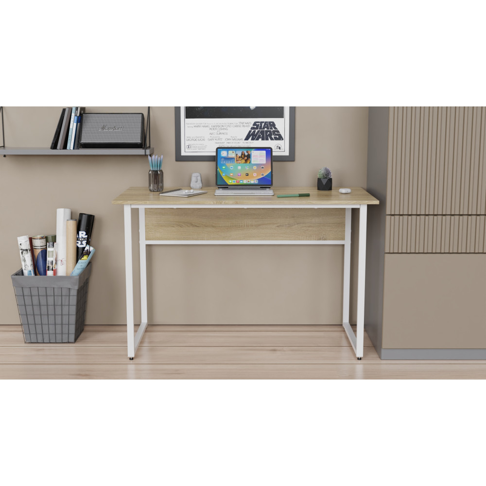 Письменный стол Ferrum-decor Коди 75x120x60 белый ДСП Дуб Сонома 16мм (FRD-101192)