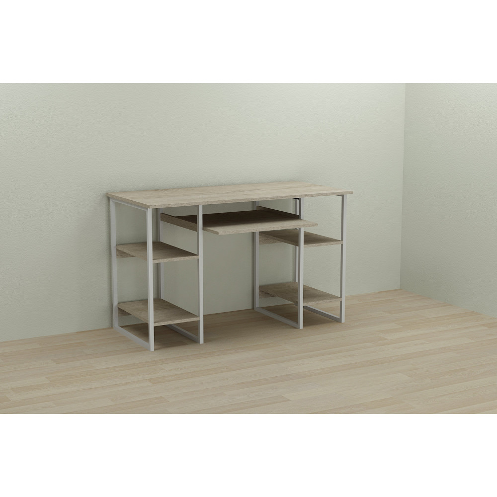 Письменный стол Ferrum-decor Тим 75x140x70 белый ДСП Дуб Сонома 16мм (FRD-101382)