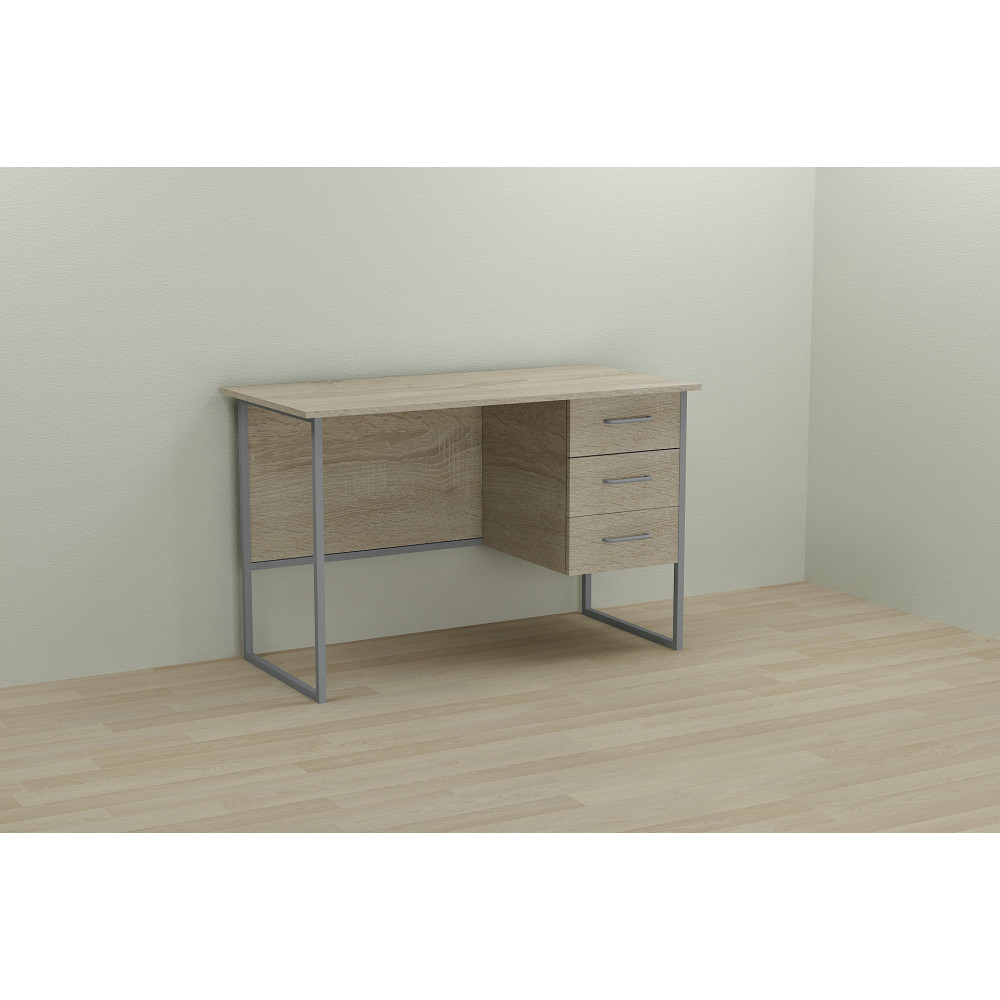 Письменный стол Ferrum-decor Гарри 75x120x60 серый ДСП Дуб Сонома 16мм (FRD-101452)
