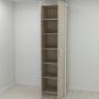Шкаф Гардероб Уни секция 7 серии Конект Ferrum-decor 220x60x50см Белый металл ДСП Дуб Сонома 16 мм (FRD-104569)