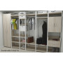 Шафа Гардероб Уні секція 1 серії Конект Ferrum-decor 220x60x50см Білий метал ДСП Дуб Сонома 32 мм (FRD-104509)