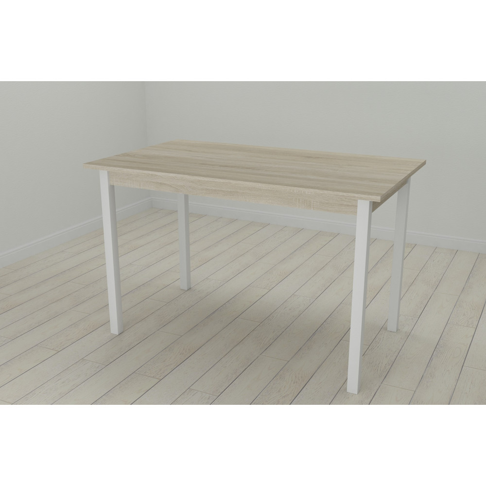 Стіл кухонний Ferrum-decor Маріо 75x120x60 Білий ДСП Сонома 16мм (FRD-106320)