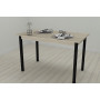 Стіл кухонний Ferrum-decor Маріо 75x120x70 Чорний ДСП Сонома 16мм (FRD-106330)