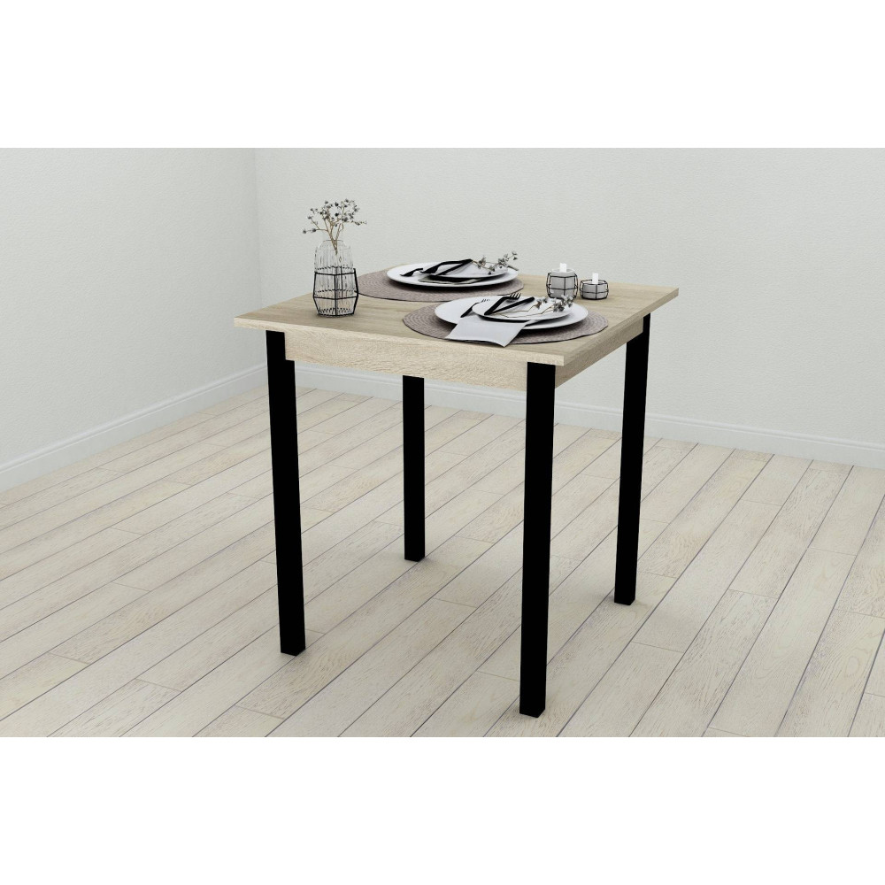 Стол кухонный Ferrum-decor Диего 75x70x70 Черный ДСП Сонома 16мм (FRD-106300)