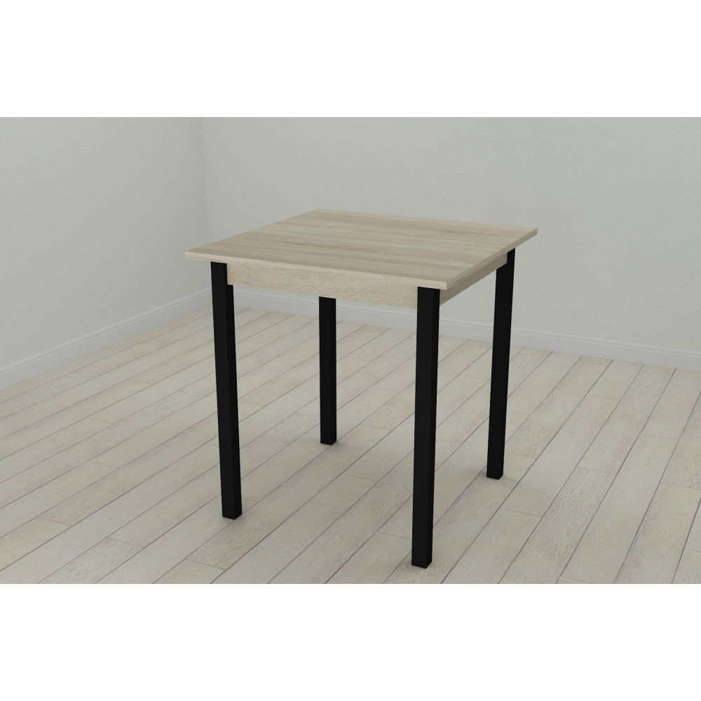 Стол кухонный Ferrum-decor Диего 75x70x70 Черный ДСП Сонома 16мм (FRD-106300)