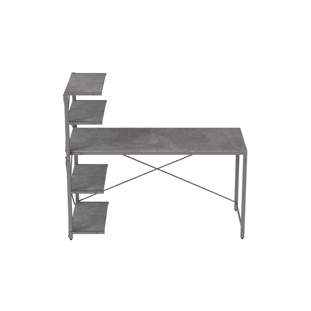 Компьютерный стол Ferrum-decor Джек 75x140x70 Серый ДСП Бетон (FRD-105321)