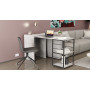Стол-тумба трансформер Смарт 2/1 Ferrum-decor 750x1450x500 Черный металл ДСП Бетон 16 мм (FRD-105101)