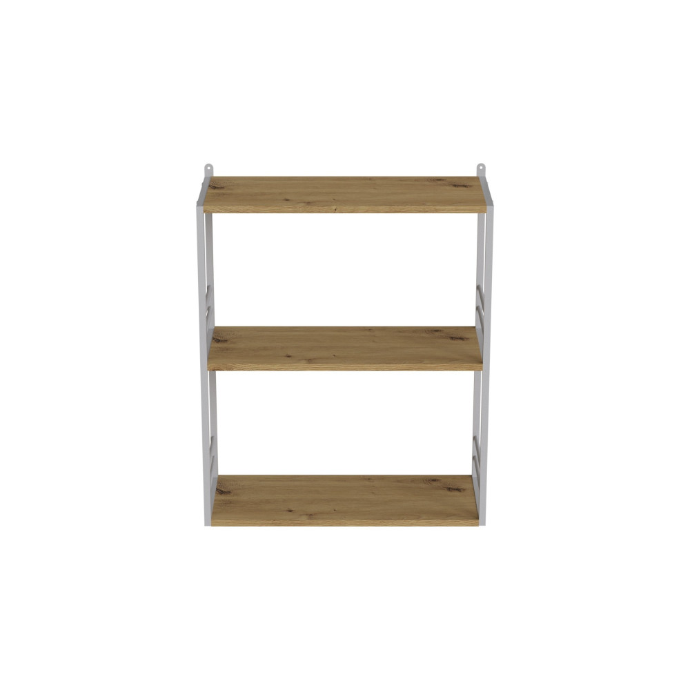 Книжкова полиця універсальна Ferrum-decor Стім 2 74x63x26 білий ДСП Дуб Артизан 16мм (FRD-104111)