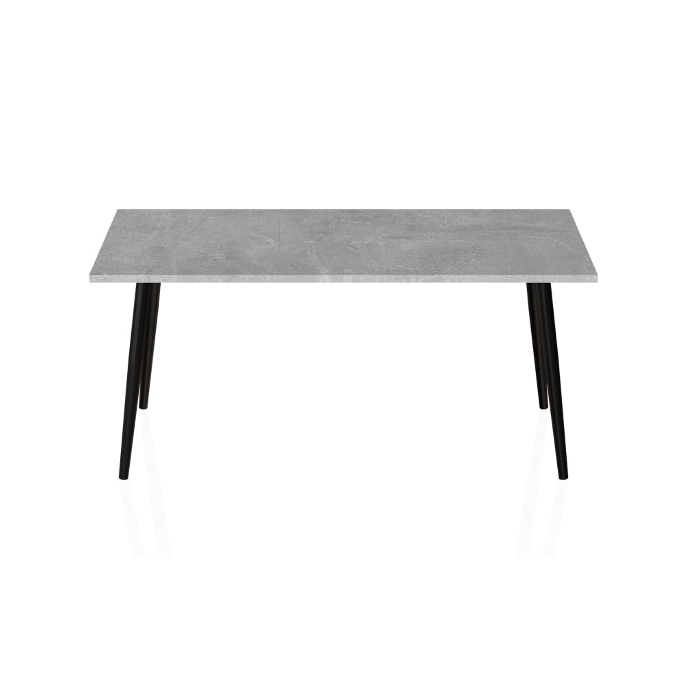 Стіл журнальний Монтана Ferrum-decor 45x100x50 Чорний метал ДСП Бетон 16 мм (FRD-106711)
