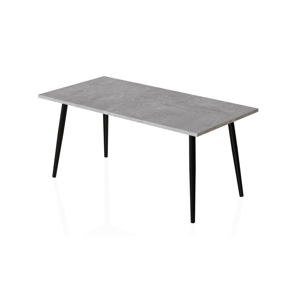 Стіл журнальний Монтана Ferrum-decor 45x100x50 Чорний метал ДСП Бетон 16 мм (FRD-106711)