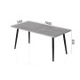 Стіл журнальний Монтана Ferrum-decor 45x100x50 Чорний метал ДСП Бетон 16 мм (FRD-106711)