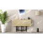Стол-книжка трансформер Спайдер Ferrum-decor 750x1150x880 Черный металл ДСП Дуб Сонома 16 мм (FRD-105091)