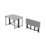 Стол-книжка трансформер Орион 3 Ferrum-decor 750x1150x880 Черный металл ДСП Белое 16 мм (FRD-105081)
