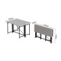 Стол-книжка трансформер Орион 3 Ferrum-decor 750x1150x880 Черный металл ДСП Белое 16 мм (FRD-105081)