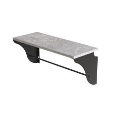 Настінна полиця Ferrum-decor Комфі 260x500x240 метал Чорний ДСП Бетон 16 мм (FRD-102722)