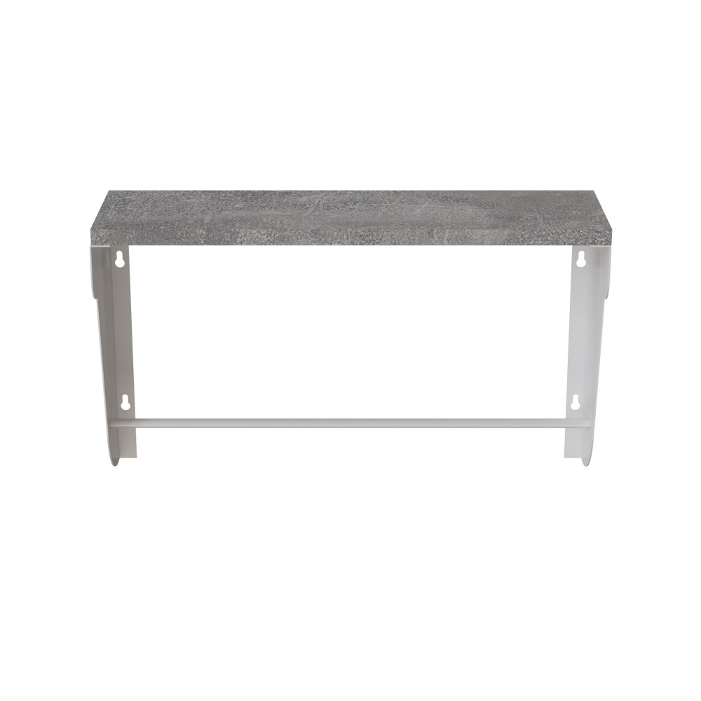 Полиця настінна Ferrum-decor Світ 300x500x150 метал Білий ДСП Бетон 16 мм (FRD-102792)