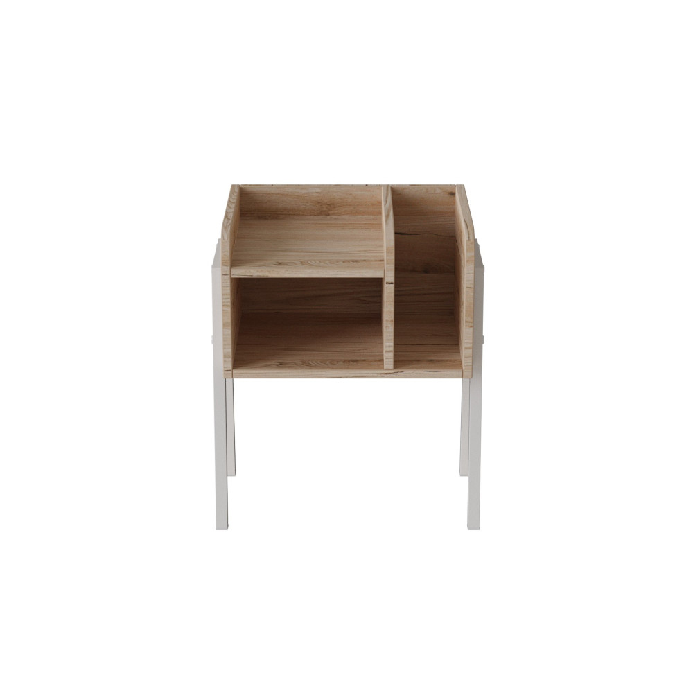 Тумба модульна Ferrum-decor Амелі 540x450x320 метал Білий ДСП Дуб Сан-Марино 16 мм (FRD-103012)