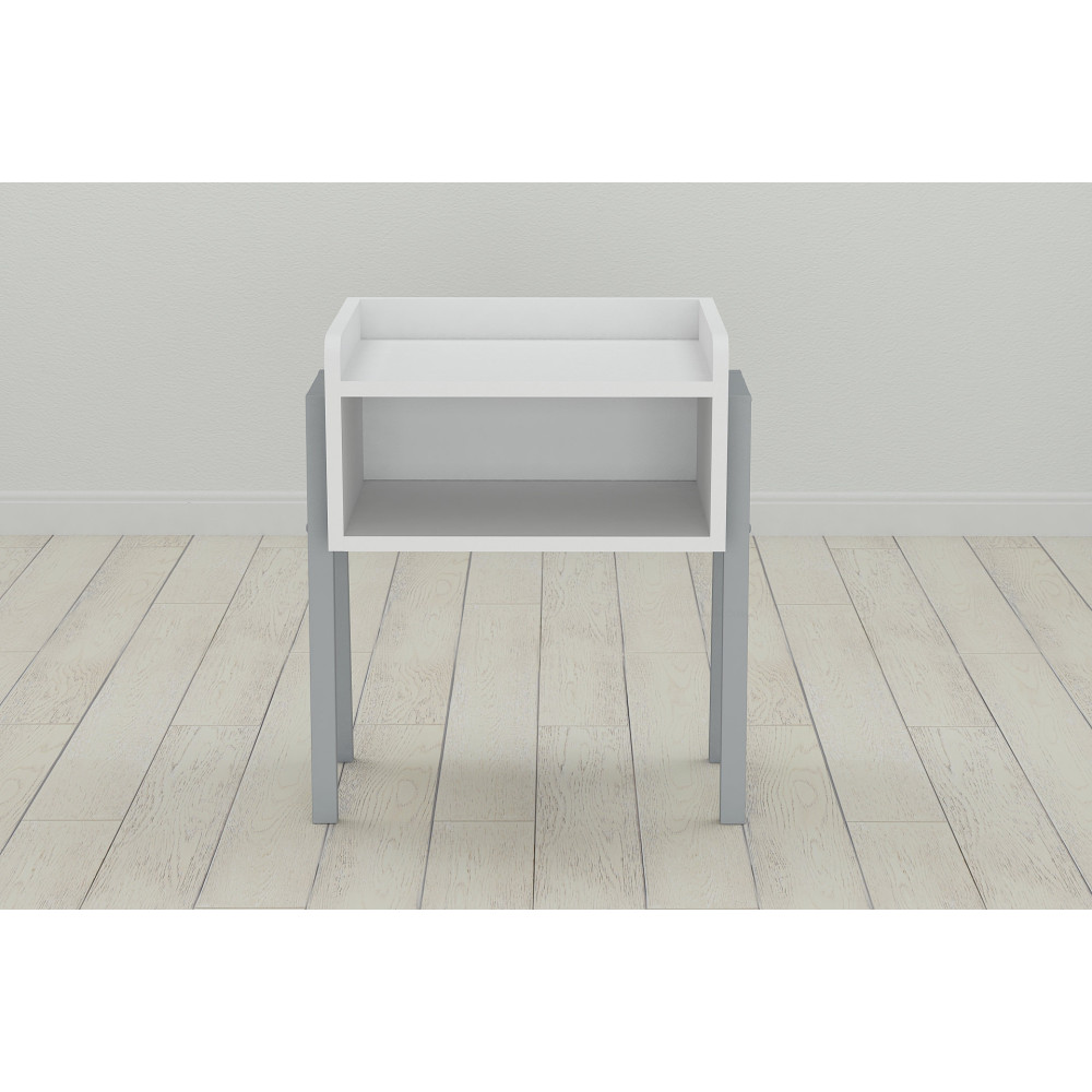 Тумба модульна Ferrum-decor Джузі 540x450x320 метал Сірий ДСП Біле 16 мм (FRD-102982)