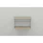Полка настенная Ferrum-decor Букин 330x500x240 металл Белый ДСП Сонома 16 мм (FRD-102852)