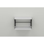 Настінна полиця Ferrum-decor Букін 330x500x240 метал Чорний ДСП Біле 16 мм (FRD-102842)