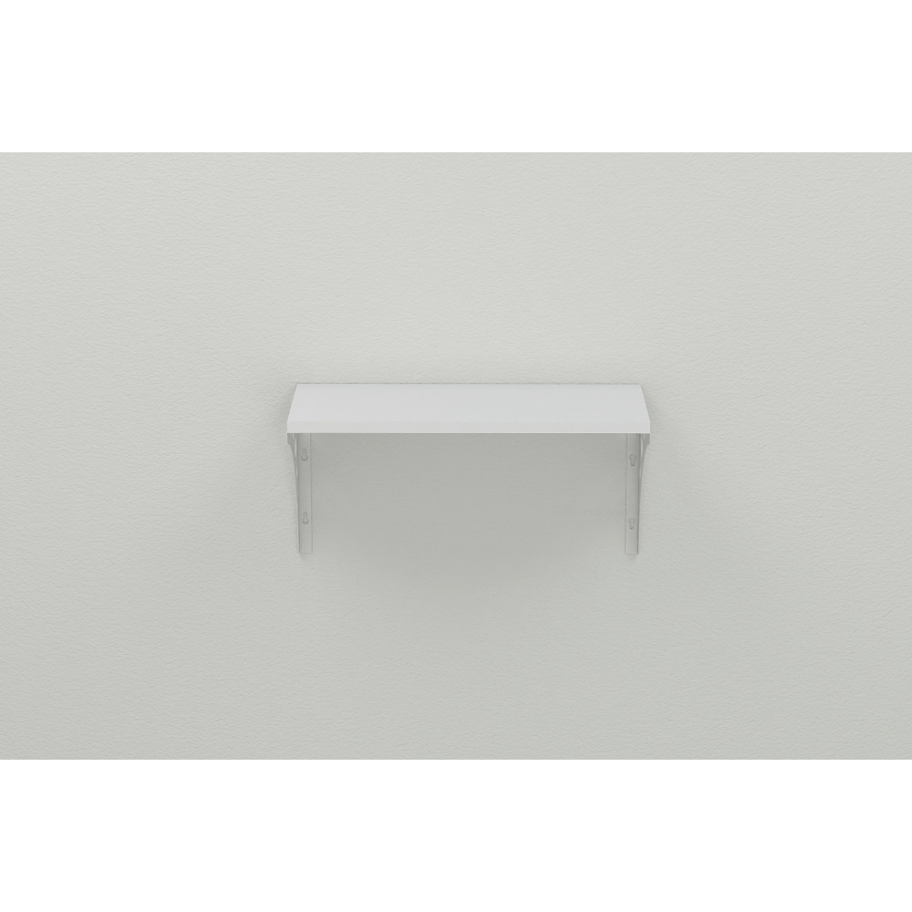 Полиця настінна Ferrum-decor Ханді 2 240x600x240 метал Білий ДСП Біле 16 мм (FRD-102582)