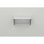 Полка настенная Ferrum-decor Комфи 260x700x240 металл Серый ДСП Белое 16 мм (FRD-102772)