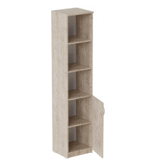 Пенал Анжело Ferrum-decor на 4 полиці з 1 дверима 1900x400x380 ДСП Дуб Сан-Марино 16 мм (FRD-104912)