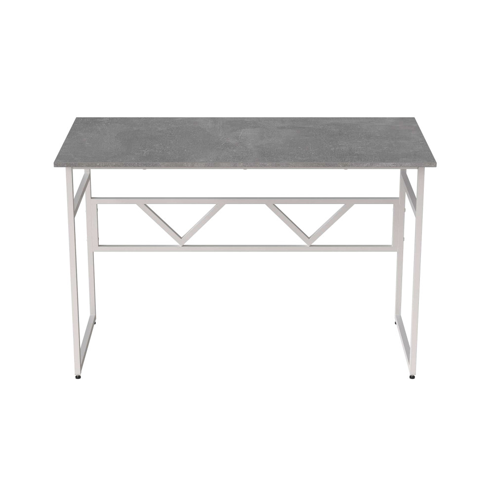 Стол письменный Раян Ferrum-decor 750x1400x700 Белый металл ДСП Бетон 16 мм (FRD-106502)
