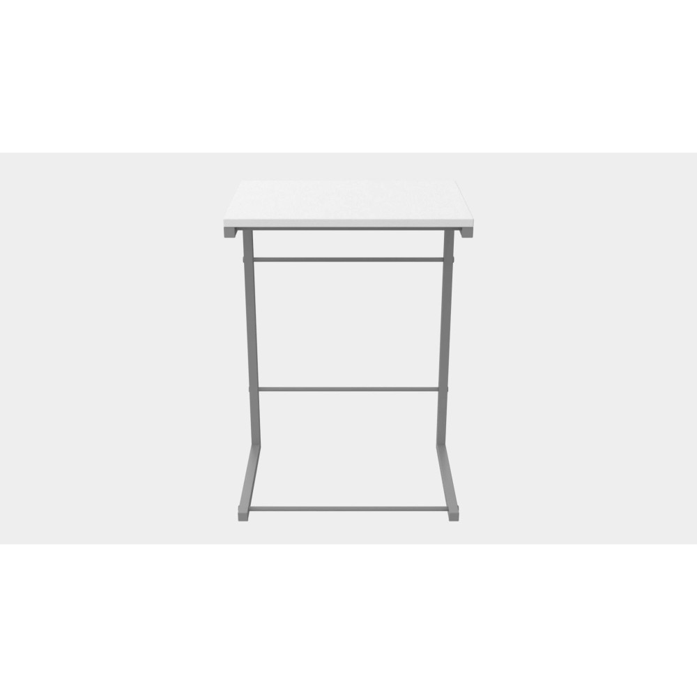 Столик приставной Терри Ferrum-decor 650x440x330 Серый металл ДСП Белое 16 мм (FRD-104662)