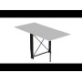 Стіл-книга трансформер Оріон 2 Ferrum-decor 750x1520x730 Чорний метал ДСП Біле 16 мм (FRD-104583)