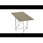 Стіл-книга трансформер Оріон 2 Ferrum-decor 750x1520x730 Білий метал ДСП Дуб Сонома 16 мм (FRD-104593)