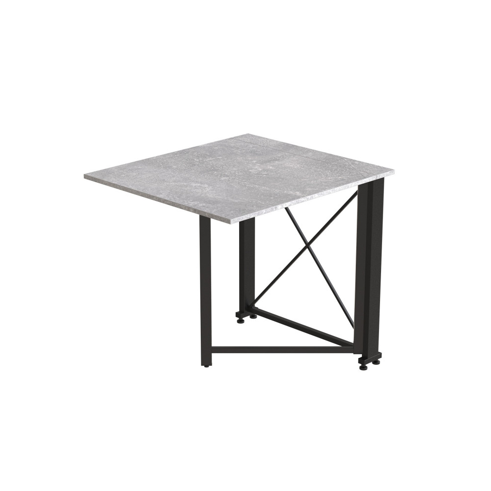 Стіл-книга трансформер Оріон 1 Ferrum-decor 750x810x730 Чорний метал ДСП Бетон 16 мм (FRD-104603)
