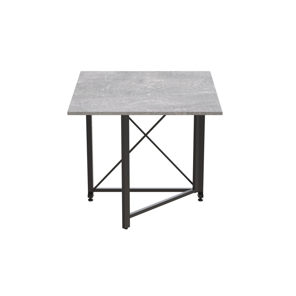Стіл-книга трансформер Оріон 1 Ferrum-decor 750x810x730 Чорний метал ДСП Бетон 16 мм (FRD-104603)