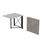 Стіл-книга трансформер Оріон 1 Ferrum-decor 750x810x730 Чорний метал ДСП Бетон 16 мм (FRD-104603)