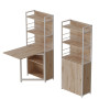 Стол книжка с этажеркой Практик 2 Ferrum-decor 1555x640x990 Белый металл ДСП Дуб Сан-Марино 16 мм (FRD-104633)