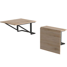 Стол раскладной Александр 2 Ferrum-decor 750x600x700 Черный металл ДСП Дуб Сан-Марино 16 мм (FRD-104893)