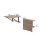 Стол раскладной Александр 2 Ferrum-decor 750x600x700 Черный металл ДСП Дуб Сан-Марино 16 мм (FRD-104893)