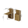 Стол книжка с этажеркой Практик 1 Ferrum-decor 1200x640x990 Белый металл ДСП Дуб Артизан 16 мм (FRD-104623)