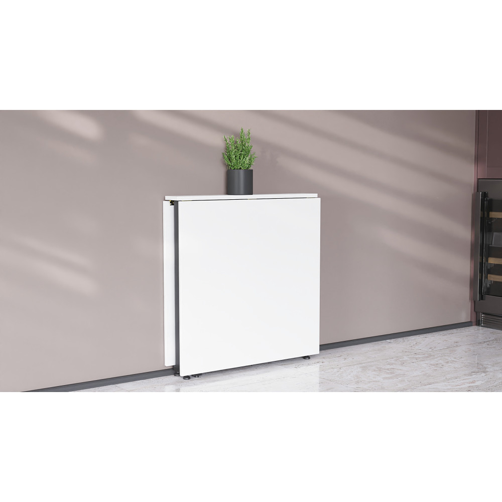 Стіл-книга трансформер Оріон 2 Ferrum-decor 750x1520x730 Чорний метал ДСП Біле 16 мм (FRD-104583)