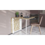Стіл-книга трансформер Оріон 2 Ferrum-decor 750x1520x730 Білий метал ДСП Дуб Сонома 16 мм (FRD-104593)