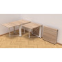 Стіл-книга трансформер Оріон 2 Ferrum-decor 750x1520x730 Білий метал ДСП Дуб Сонома 16 мм (FRD-104593)