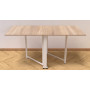 Стіл-книга трансформер Оріон 2 Ferrum-decor 750x1520x730 Білий метал ДСП Дуб Сонома 16 мм (FRD-104593)