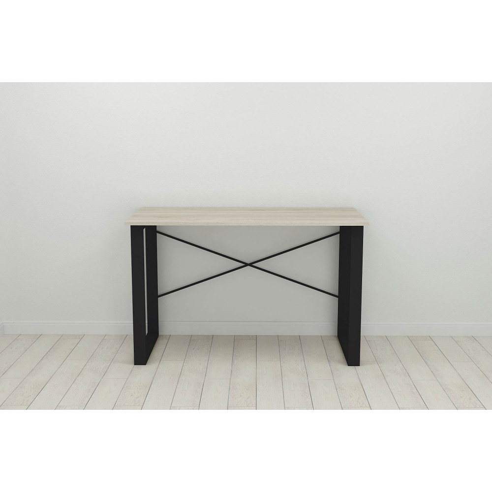 Письменный стол Ferrum-decor Драйв 750x1400x700 Черный металл ДСП Дуб Сонома 16 мм (FRD-103195)
