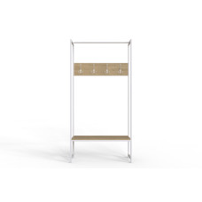 Вешалка напольная модульная Ferrum-decor Трелис 12 180x90x38 белый ДСП Дуб Сонома 16мм (FRD-104316)