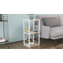 Етажерка 3/34 Ferrum-decor Серії Конект 73x34x28 білий ДСП Дуб Сан-Марино 16мм (FRD-104296)