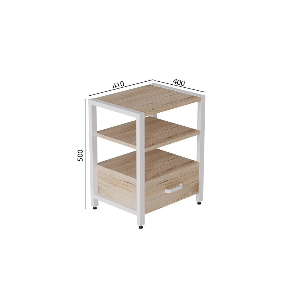 Тумба універсальна Ferrum-decor Вів'єн 1/1 50x41x40 білий ДСП Дуб Сан-Марино 16мм (FRD-104146)