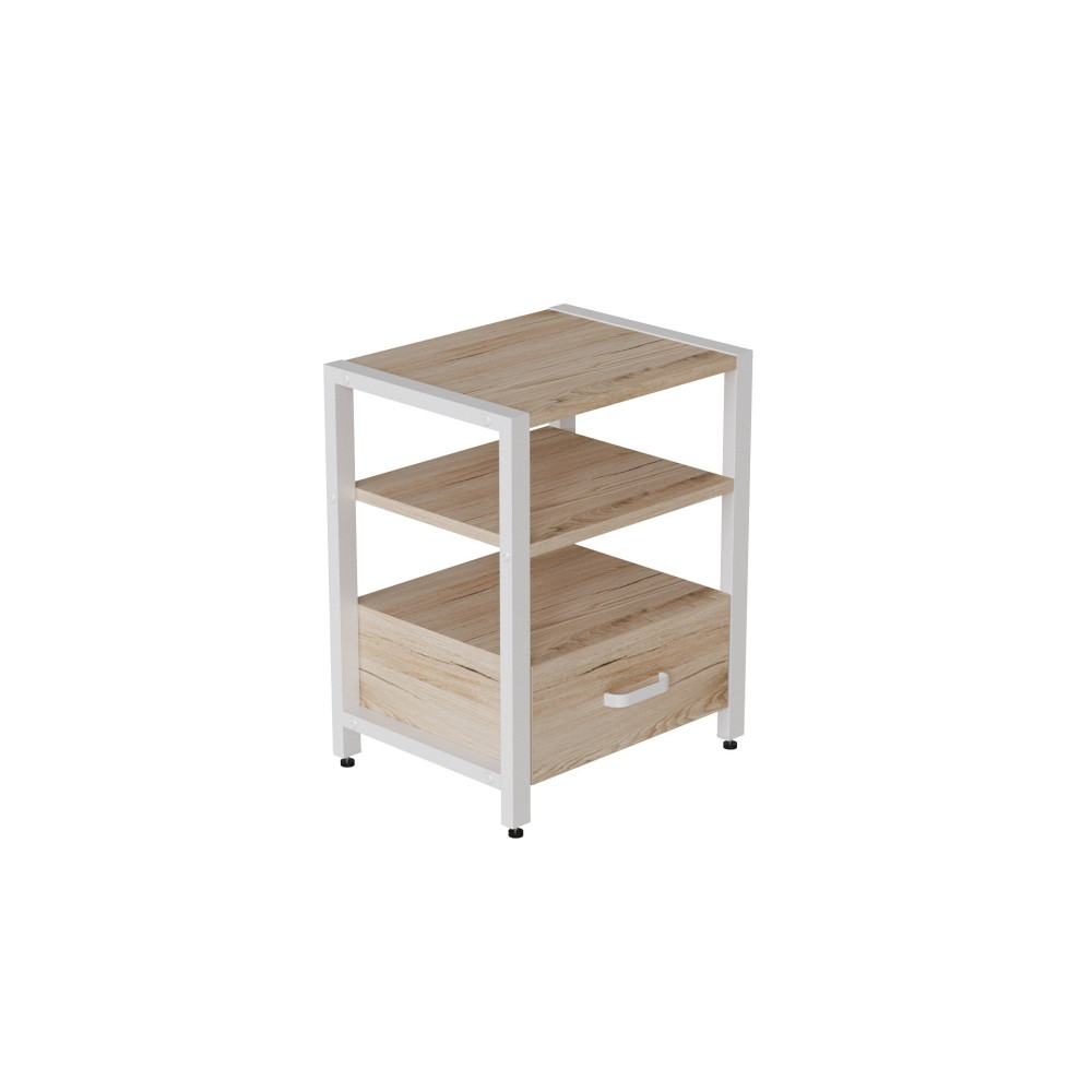 Тумба універсальна Ferrum-decor Вів'єн 1/1 50x41x40 білий ДСП Дуб Сан-Марино 16мм (FRD-104146)