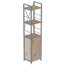 Этажерка 3/34 Ferrum-decor Серии Конект с тумбой 144x34x28 Серый ДСП Сан-Марино (FRD-104436)