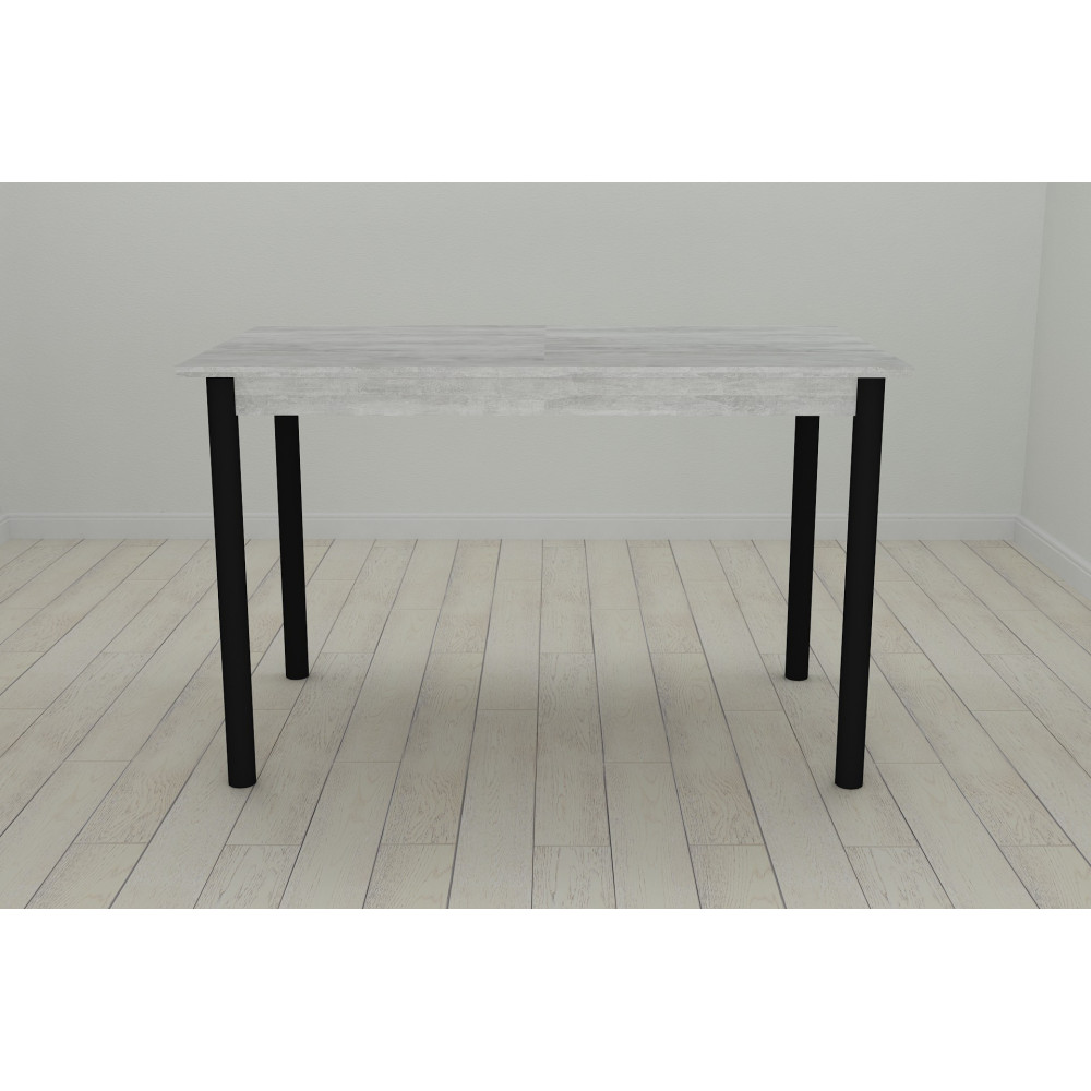 Стол кухонный Ferrum-decor Бенита 75x120x60 Черный ДСП Бетон 16мм (FRD-105566)