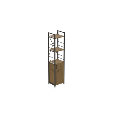 Этажерка 3/34 Ferrum-decor Серии Конект с тумбой 144x34x28 Черный ДСП Артизан (FRD-104426)